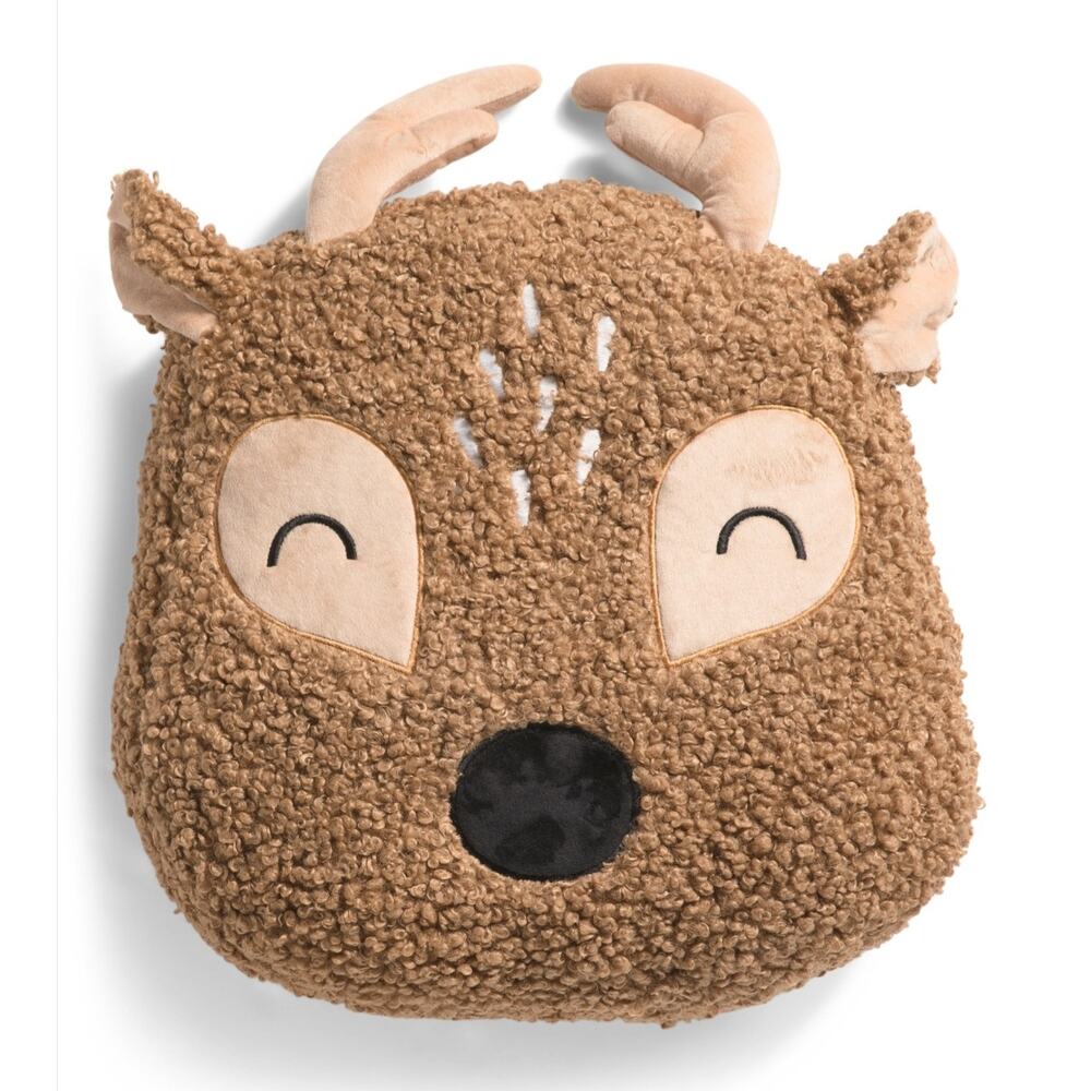 15x16 Shaped Reindeer Head Pillow